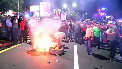 Gobernante Partido Libre de Honduras protesta en rechazo a resultados de las elecciones