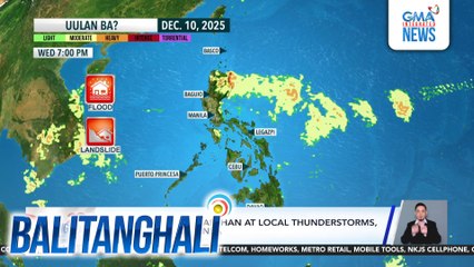 PAGASA - Shear line, amihan at local thunderstorm magpapaulan sa bansa | Balitanghali
