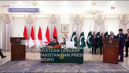 [FULL DENGAN TERJEMAHAN] Pernyataan Presiden Prabowo & PM Pakistan Shehbaz Bertemu di Islamabad