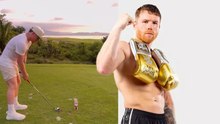 Canelo Álvarez deja a un lado el boxeo y muestra su talento en el golf