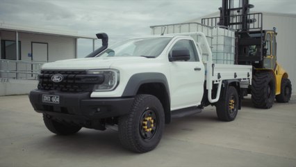 Ford Ranger Super Duty - Single Cab in Arctic White - OnBoard Scales
