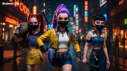 POLICE SAJA BOYS FIGHT RUMI, MIRA & ZOEY- THE GREAT PRISON ESCAPE - KPOP Demon Hunters