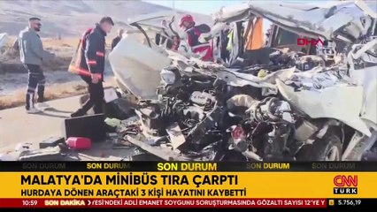 SON DAKİKA... Malatya'da feci kaza: 3 kişi can verdi!