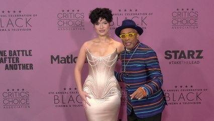 Aiyana-Lee and Spike Lee attend the red carpet at the 8th annual celebration of Black Cinema & Television