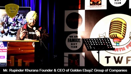 Mr. Rupinder Khurana Founder & CEO of Golden EbuyZ Group of Companies invited as Motivational Speaker &Success Coach