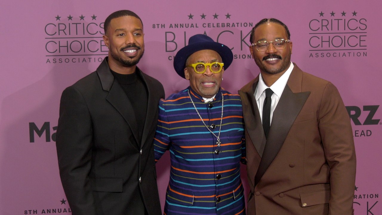 Michael B. Jordan, Spike Lee, Ryan Coogler on the red carpet at the 8th annual celebration of Black Cinema & Television