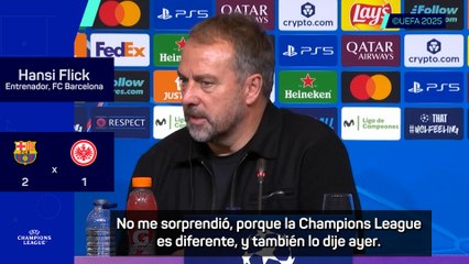 Flick bromea con el enfado de Lamine: "La próxima se sienta en el banquillo"