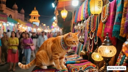 Grapes Gone Missing!  Ginger Kitten & Mama Cat Discover a Fox in Need