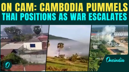 Thailand-Cambodia WAR VIDEO: Cambodia BOMBS & DESTROYS Thai Positions along Border | 500,000+ FLEE