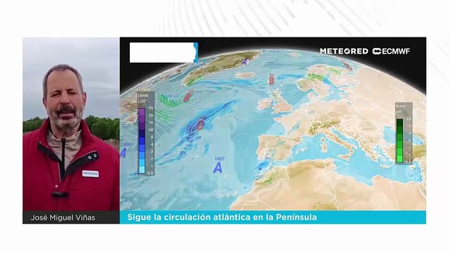 Sigue la circulación atlántica en la Península