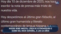 Muere Robe Iniesta, líder de Extremoduro e icono del rock español, a los 63 años