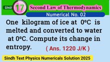 One kilogram of ice at 0 degree centigrade is melted and converted to water at 0 degree celsius.Compute its change in entropy.