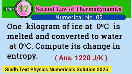 One kilogram of ice at 0 degree centigrade is melted and converted to water at 0 degree celsius.Compute its change in entropy.