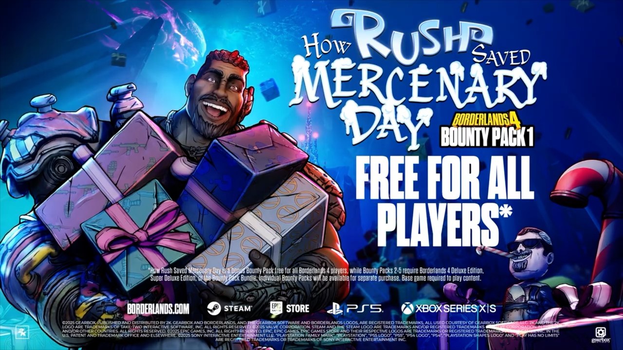 Borderlands 4 Official How Rush Saved Mercenary Day Bounty Pack 1 Launch Trailer