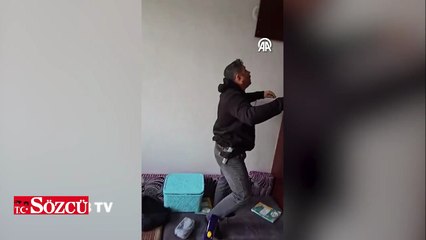 Dolandırıcılıktan aranan şüpheli saklandığı gardıropta yakalandı