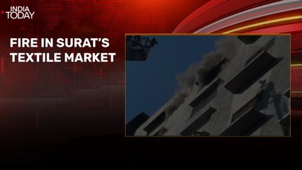 Video: Fire breaks out at Surat textile market, blaze doused after 4 hours