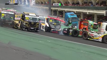 Copa Truck 2025 Interlagos 2 Race 2 Start Giaffone Abbate Big Crash