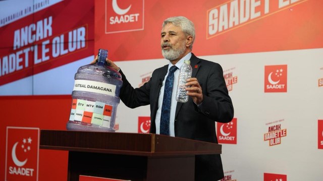 Saadet Partisi’nden 2026 yılı bütçesine ‘kutsal damacanalı’ tepki: Damacana bütçesidir; bankalar ve kankalar kârlı çıkacak