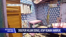 Diguyur Hujan Deras, Atap Sebuah Rumah Ambruk