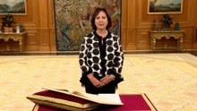 La nueva fiscal general del Estado, Teresa Peramato, promete su cargo ante el rey