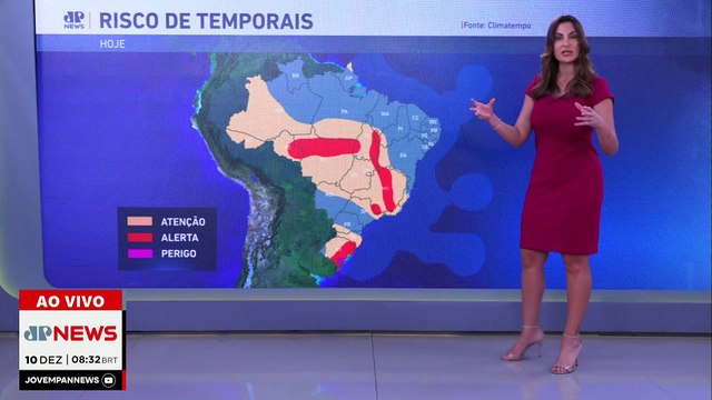 Previsão do Tempo: Alerta de ventos de até 100 km/h no Sul e Sudeste
