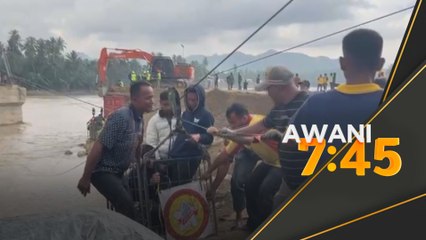 ‘Troli udara’ jadi alat pengangkutan selepas jambatan roboh