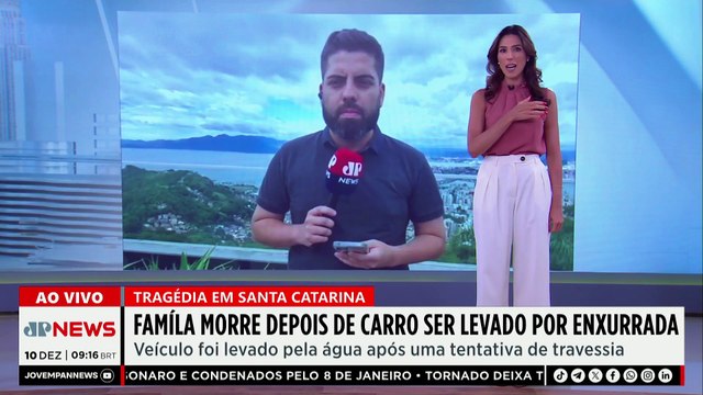 Família morre após carro ser levado por enxurrada em SC