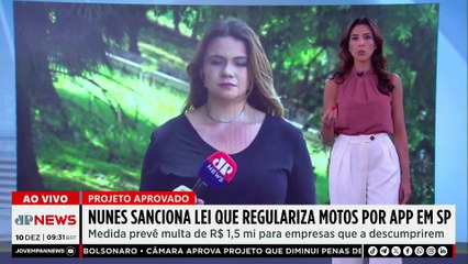 Nunes sanciona lei que regulamenta motos por app em SP