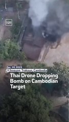 Thai Drone Dropping Bomb on Cambodian Target