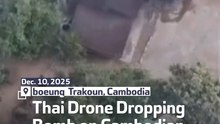 Thai Drone Dropping Bomb on Cambodian Target
