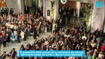 El presidente Milei presenció la ceremonia de entrega del Premio Nobel de la Paz a María Corina Machado