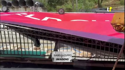 Toldo da área VIP cai no Mundial de Clubes.