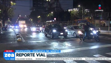 Reporte vial: Así luce esta mañana Revolución-Barranca del Muerto