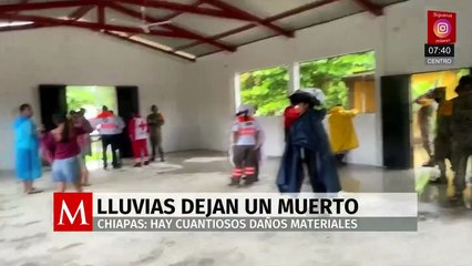 Lluvias dejan un muerto y cuantiosos daños materiales en Chiapas