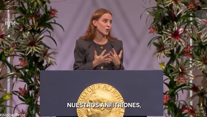 Ana Corina Sosa recoge el premio Nobel- de la Paz en nombre de su madre, María Corina Machado