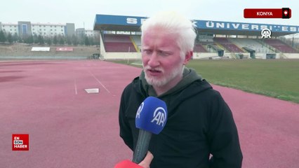 Konya'da albinizmli antrenörlük öğrencisi arkadaşlar zorlukları dayanışmayla aşıyor