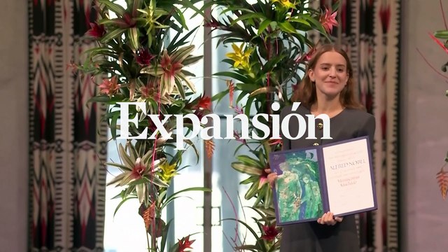 La hija de María Corina Machado recibe en nombre de la opositora venezolana el Nobel de la Paz