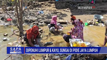 Tumpukan Lumpur dan Kayu Gelondongan, Sungai Meureudu di Pidie Jaya Lumpuh Total | SAPA MALAM