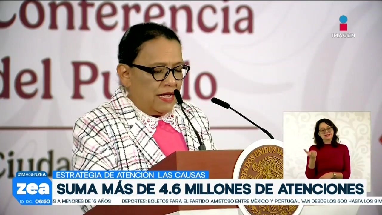 Rosa Icela Rodríguez presenta los resultados de la estrategia atención