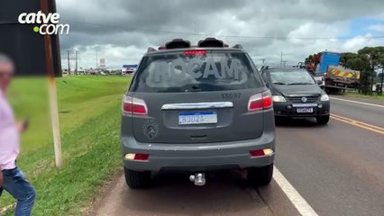 Abordagem na BR-277 em Cascavel mobiliza várias equipes da PM