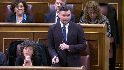 Rufián, a Sánchez: "¿De qué sirve un país que va como un tiro si a la gente no le da?