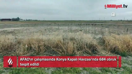 AFAD'ın çalışmasında Konya Kapalı Havzası'nda 684 obruk tespit edildi