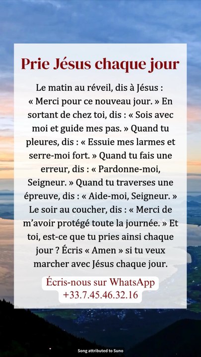 Prie Jésus chaque jour