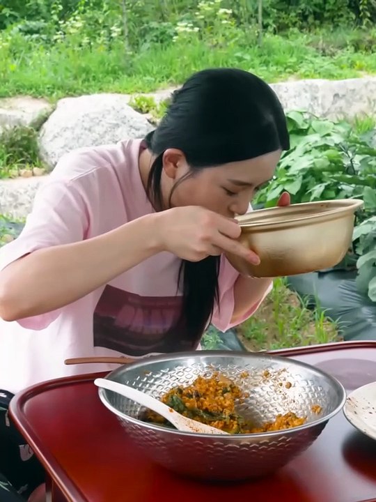 Bibimbap Mukbang Home Grown Veggies #Mukbang #EatShow