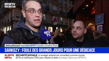 Séance de dédicaces de Nicolas Sarkozy: "Je lui ai dit merci d'avoir servi la Nation", dit Sébastien, présent à l'événement