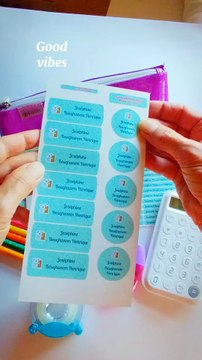 Autocollants Stickers pour fournitures scolaires et objets marcabi