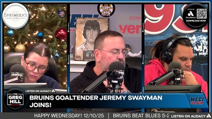 Bruins goaltender Jeremy Swayman joins live! Pasta's back!