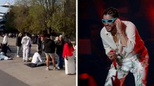 Fans de de Bad Bunny acampan afuera del estadio GNP Seguros para el arranque de su gira en CDMX