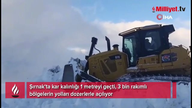 Şırnak'ta kar esareti! Kar kalınlığı 1 metreyi aştı