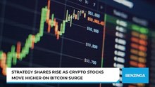 Strategy Shares Rise As Crypto Stocks Move Higher On Bitcoin Surge